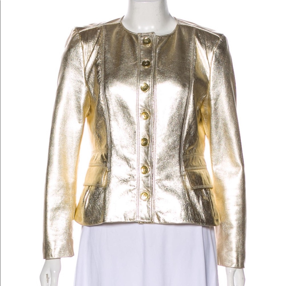 Burberry Structured Leather Jacket - Off White